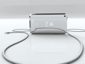 touch 4th gen with earphones Modello 3D