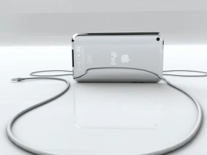 touch 4th gen with earphones 3D Model