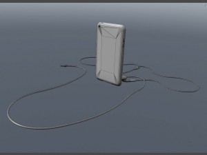 touch 4th gen with earphones Modello 3D
