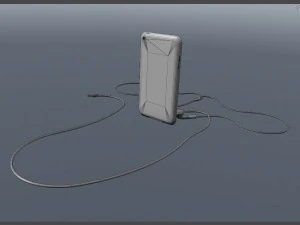 touch 4th gen with earphones 3D Model