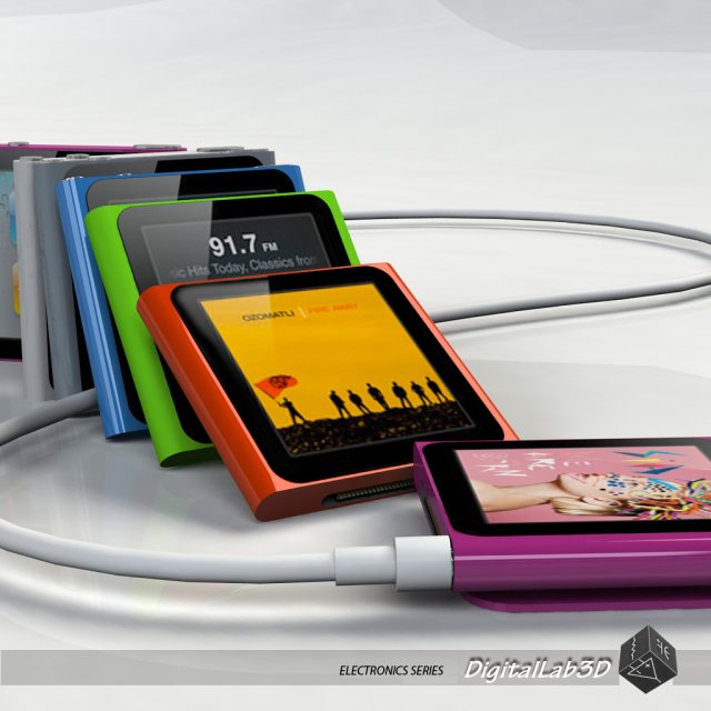 nano touch 6th gen collection Model 3D .c4d .max .obj .3ds .fbx .stl .blend 