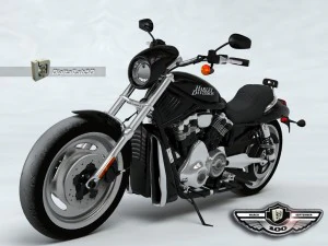 harley cavaleiro negro Modelo 3D
