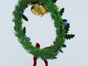 christmas wreath 1 3D Model