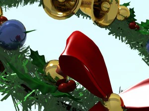 christmas wreath 1 3D Model