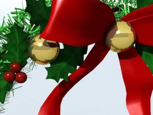 christmas wreath 1 3D Model