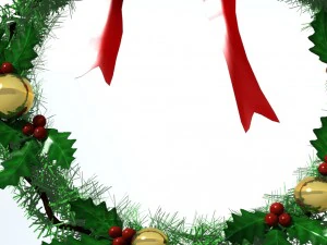 christmas wreath 1 3D Model
