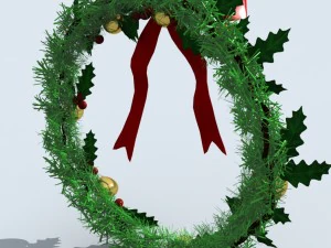 christmas wreath 1 3D Model