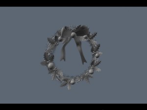 christmas wreath 1 3D Модель