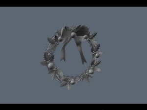 christmas wreath 1 3D Model