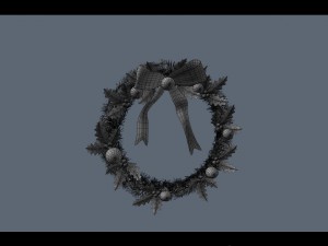 christmas wreath 1 3D Модель