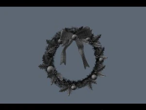 christmas wreath 1 3D Model