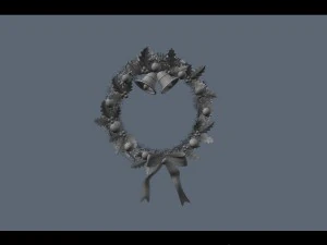 christmas wreath 1 3D Model