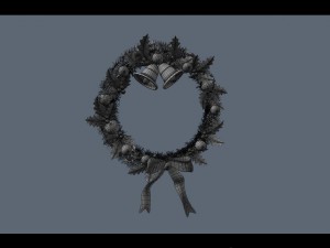christmas wreath 1 3D Модель
