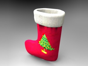christmas sock-stocking Modelo 3D