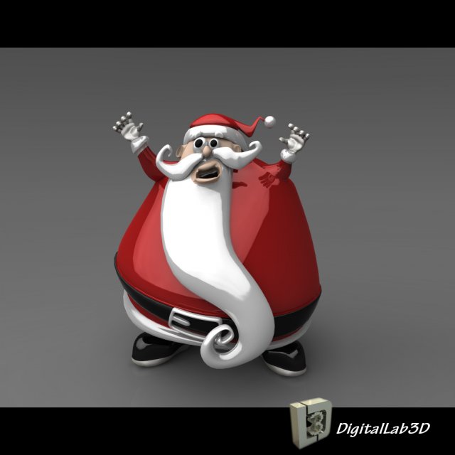 santa claus 3D 모델 .c4d .max .obj .3ds .fbx .stl .blend 