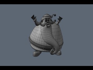 santa claus with elves 3D Model
