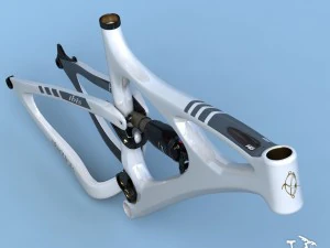 telaio bici mojo hd bianco Modello 3D