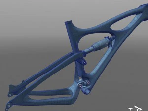 telaio bici mojo hd bianco Modello 3D