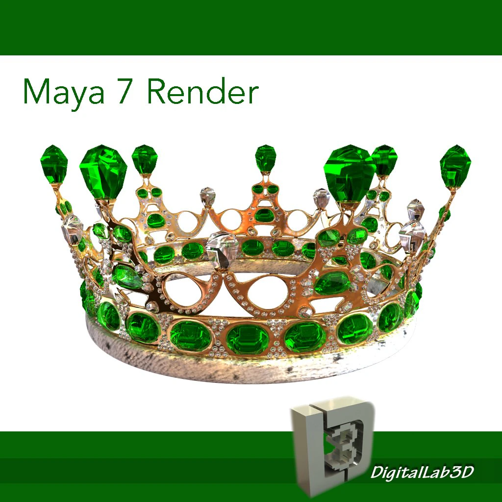 coroa esmeralda Modelo 3D .c4d .max .obj .3ds .fbx .stl .blend 