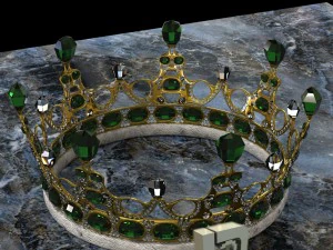 coroa esmeralda Modelo 3D