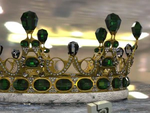 coroa esmeralda Modelo 3D