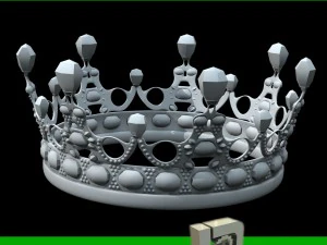 coroa esmeralda Modelo 3D