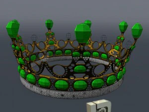 coroa esmeralda Modelo 3D