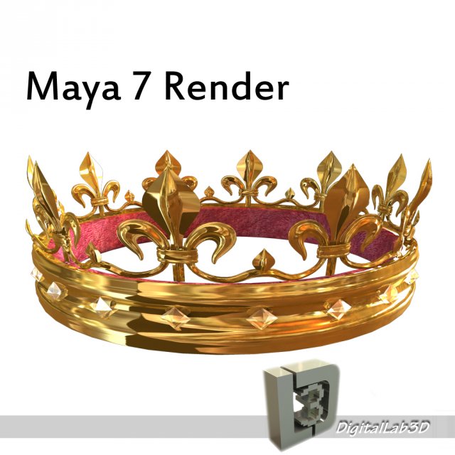 gold crown 3D-Modell .c4d .max .obj .3ds .fbx .stl .blend 