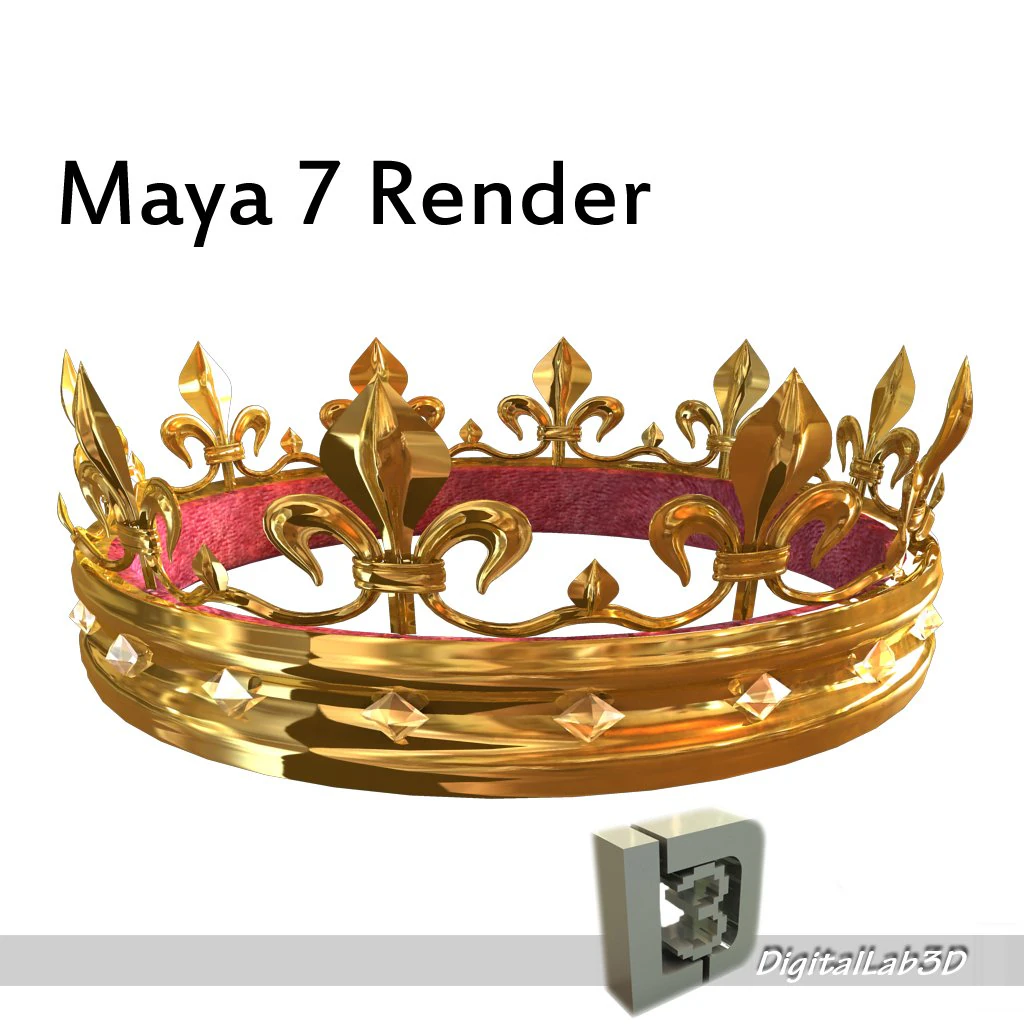 coroa de ouro Modelo 3D .c4d .max .obj .3ds .fbx .stl .blend 