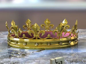coroa de ouro Modelo 3D