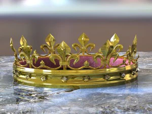 coroa de ouro Modelo 3D