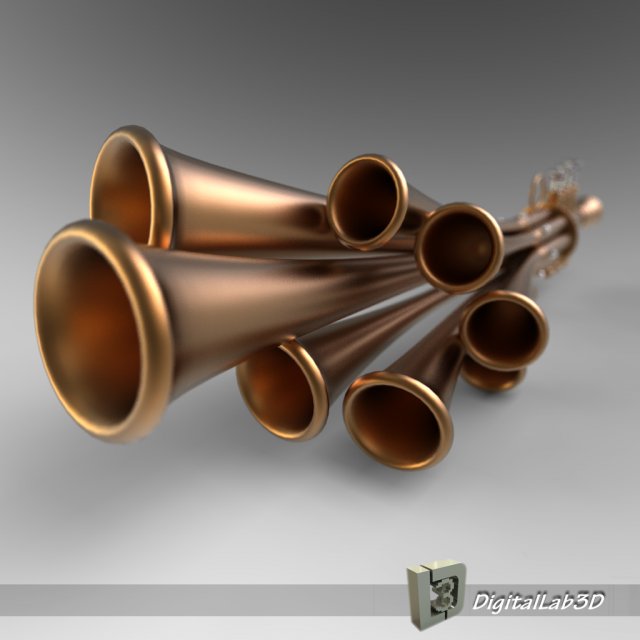 shawm schalmei Modello 3D .c4d .max .obj .3ds .fbx .stl .blend 