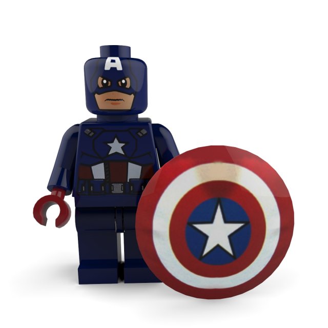 captain america 3D Model .c4d .max .obj .3ds .fbx .stl .blend 