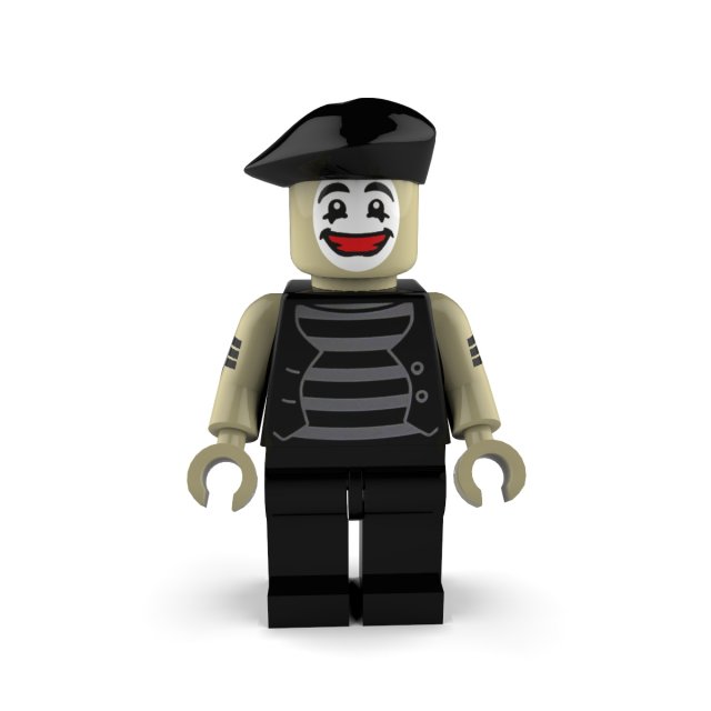 happy mime Model 3D .c4d .max .obj .3ds .fbx .stl .blend 