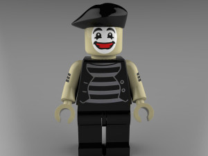 happy mime Model 3D
