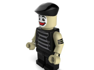 fr&ouml;hlicher Pantomime 3D Modell