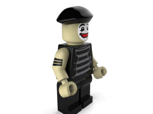 fr&ouml;hlicher Pantomime 3D Modell