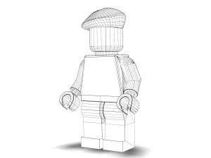 fr&ouml;hlicher Pantomime 3D Modell