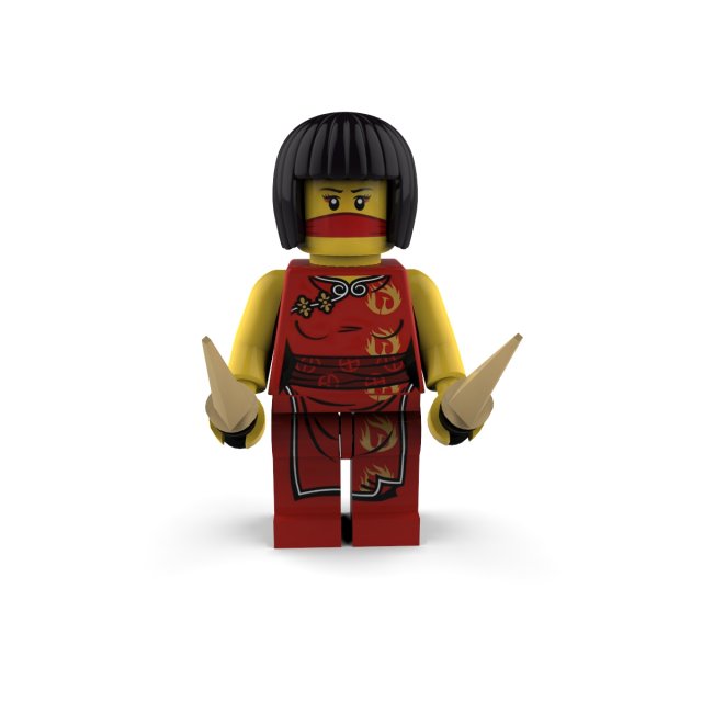 ninja girl 3D Модель .c4d .max .obj .3ds .fbx .stl .blend 