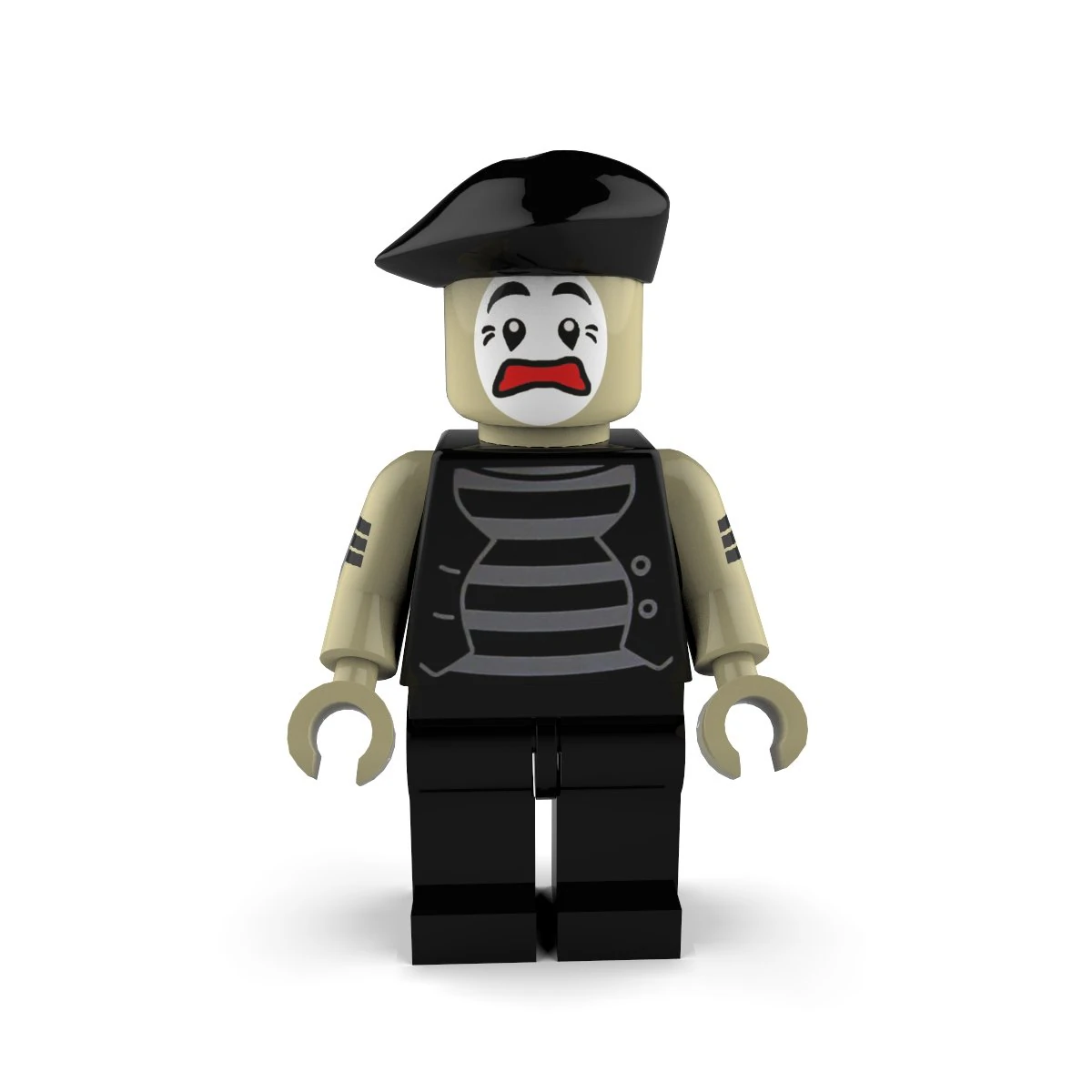worried mime 3D Model .c4d .max .obj .3ds .fbx .stl .blend