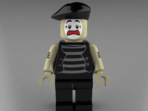 worried mime 3D Model