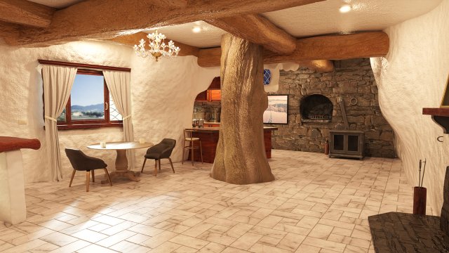 Snow White Cottage 3D Model .c4d .max .obj .3ds .fbx .stl .blend 