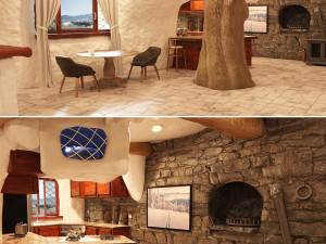 Snow White Cottage 3D Model