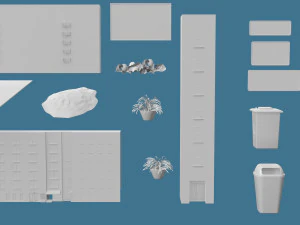 Simple Street Way 3D Model
