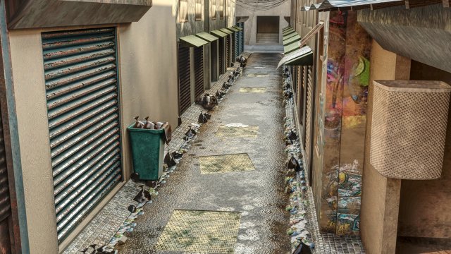 Dirty Japan Street Model 3D .c4d .max .obj .3ds .fbx .stl .blend 