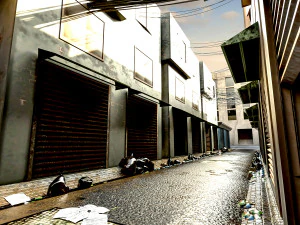 Dirty Japan Street 3D Model