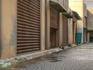 Dirty Japan Street Model 3D