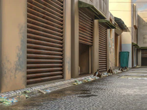 Dirty Japan Street 3D Model