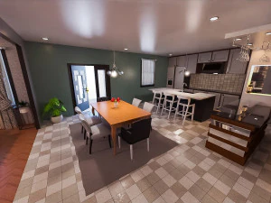 Casa Americana Modelo 3D