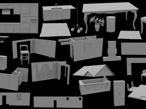 Casa Americana Modelo 3D